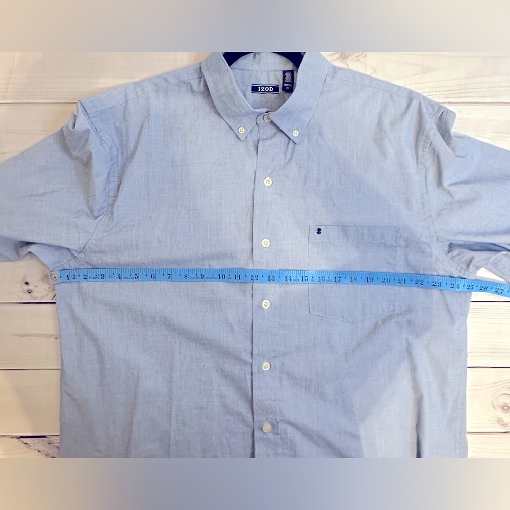 IZOD Men's Blue Button-Down Shirt Size Xl - Picture 5 of 5